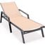Marlin Patio Chaise Lounge Chair With Armrests Set of 2 In Light Brown