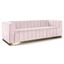 Marlon Velvet Sofa In Pink