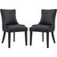 Marquis Black Dining Chair Faux Leather Set of 2