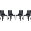Marquis Black Dining Chair Faux Leather Set of 4