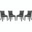 Marquis Gray Dining Chair Fabric Set of 4 EEI-3497-GRY