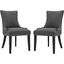 Marquis Gray Dining Side Chair Fabric Set of 2