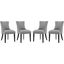 Marquis Light Gray Dining Chair Fabric Set of 4