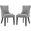 Marquis Light Gray Dining Side Chair Fabric Set of 2