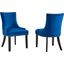 Marquis Performance Velvet Dining Chair Set Of 2 In Navy