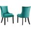 Marquis Performance Velvet Dining Chair Set Of 2 In Teal