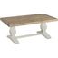 Martin Svensson Home Napa Pedestal Coffee Table In White Stain And Reclaimed Natural