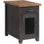 Martin Svensson Home Rustic Chairside Table With Power In Antique Black And Honey