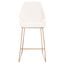 Masami Counter Stool in White and Gold