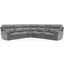 Mason Carbon 6 Piece Modular Power Reclining Sectional With Power Headrests And Console In Carbon