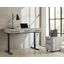Mason Electronic Adjustable Sit Stand Home Office Set In Gray