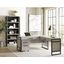 Mason L Shaped Home Office Set In Gray