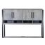Mason Modern Wood Laminate Hutch with Wood Doors In Concrete Gray