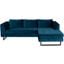 Matthew Midnight Blue Fabric Sectional Sofa HGSC561