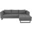 Matthew Shale Grey Fabric Sectional Sofa HGSC562