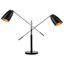 Mavis Black and Gold 32 Inch Adjustable Table Lamp