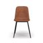 Max Vegan Leather Side Chairs Set of 2 In Honey