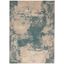 Maxell Ivory And Teal 8 X 11 Area Rug