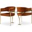Maximilian Cognac Velvet Dining Chair Set of 2 0qb24543906