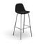 Maxine Boucle Bar Height Stools Set of 2 In Black