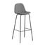 Maxine Boucle Bar Height Stools Set of 2 In Grey