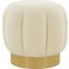 Maxine Channel Tufted Ottoman In Creme And Gold