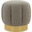 Maxine Channel Tufted Ottoman In Grey and Gold - SFV4707N