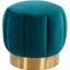 Maxine Channel Tufted Ottoman In Petrol