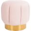 Maxine Channel Tufted Ottoman In Pink And Gold
