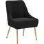 Maxine Dining Chair In Black And Gold
