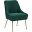 Maxine Dining Chair In Green And Gold