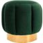 Maxine Channel Tufted Ottoman In Gold Emerald