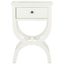 Maxine Shady White Accent Table with Storage Drawer