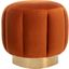 Maxine Channel Tufted Ottoman In Sienna And Gold