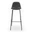Maxine Vegan Leather Bar Height Stools Set of 2 In Charcoal