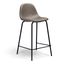 Maxine Vegan Leather Counter Height Stools Set of 2 In Smoke