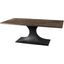 Maxton Ii Rectangular Brown Solid Wood Top Black Metal Base Dining Table