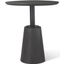 Maxwell 32 Inch Round Black-Brown Wood Tabletop And Base With Black Metal Accent Pedestal Bistro Table