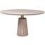 Maxwell Ii 54 Inch Round Brown Solid Wood Top Brown Wood And Gold Metal Base Dining Table