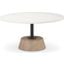 Maxwell Marble Top Pedestal Base Round Coffee Table