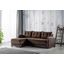 Maya Upholstered Convertible Sectional with Storage In Brown