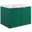 Maybelle 24 Inch Wall-Mount Bathroom Vanity In Green and White