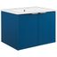 Maybelle 24 Inch Wall-Mount Bathroom Vanity In White and Navy