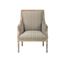 Mckenna French Detailing Solid Wood Upholstered Accent Chair In Taupe