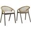 Meadow Natural White Outdoor Patio Dining Chairs Set Of 2
