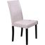 Megan Contemporary Faux Leather Dining Side Chair Set of 2 In Cream