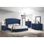 Melody Pacific Blue Upholstered Panel Bedroom Set