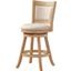 Melrose 24 Inch Swivel Counter Stool In Creme Wire-Brush