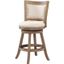 Melrose 24 Inch Swivel Counter Stool In Driftwood Wire-Brush