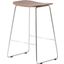 Melrose Wood Counter Stool with Chrome Frame In Walnut